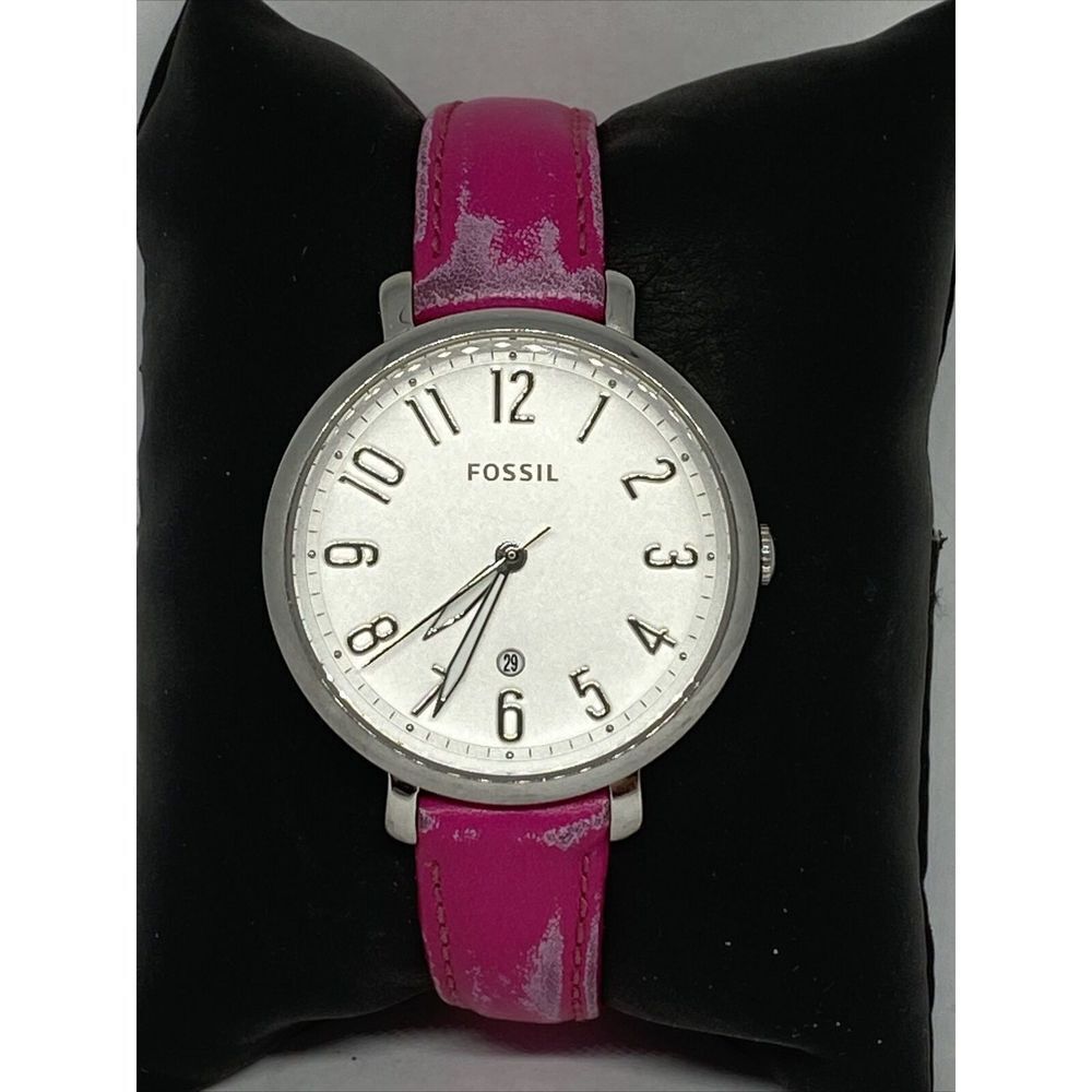 Fossil Jacqueline ES4089 Women's Pink Leather Analog Dial Quartz Watch OP844